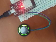 Touch Button With LED Highlight For ESP32 – On Only Two Wires 3D Printer Model