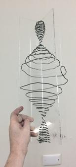 Feynman Amplitude Spiral – Double Slit Probabilities (Lasercut Wire)