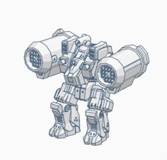 American Mecha: Primitive Phalanx 3D Printer Model