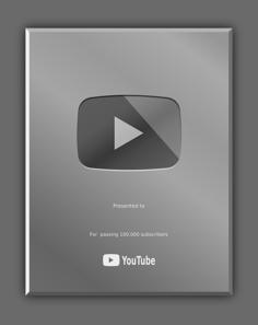 YOUTUBE PLAQUE 3D Printer Model