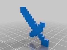 Minecraft Sword 3D Printer Model