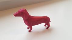 Dachshund Low Poly 3D Printer Model