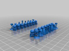 Chess Pieces (watermarked) 3D Printer Model