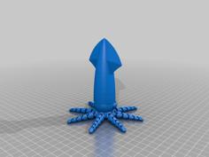 Cute Giant-Head Flexi Squid (Squidopus) 3D Printer Model