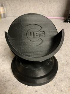 Cubs Pedestal Coaster Holder 3D Printer Model