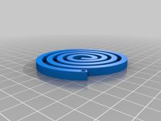 Spiral Keychain 3D Printer Model