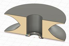 6mmBB Flat Low Profile Spool Carousel Holder 3D Printer Model