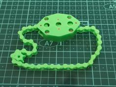 Printed Chain, Sprockets And Chain Smoothener 3D Printer Model