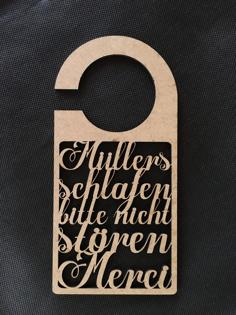 Laser Cut Türhänger Holz