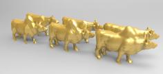 Brahman Bull And Moo Cow 3D Printer Model