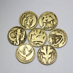 Mighty Morphin Power Rangers Power Coin Magnets 3D Printer Model