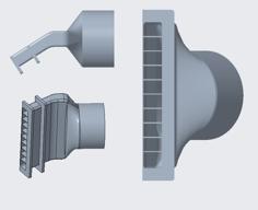 Dryer Hose Window Exhaust 3D Printer Model