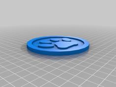 Dog Paw Coaster 3D Printer Model