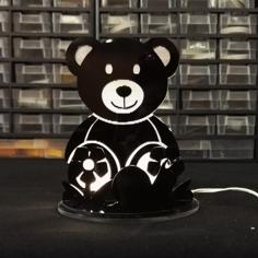 Laser Cut Teddy Bear LED Lamp