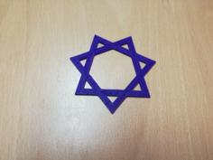 Obtuse Heptagram Pendant 3D Printer Model