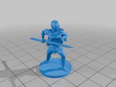 1/56th Scale (28mm) Tech Level 1 (Primitive) Men 3D Printer Model