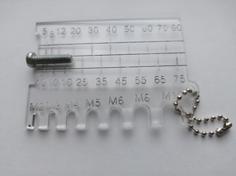 Laser Cut Screw Measuring Tool (Metric)