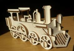 Laser Cut Wooden Toy Train