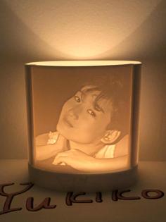 Lithophane Frame Curved For Candle – Yukiko Special Version 3D Printer Model