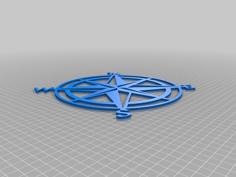 Compass Naudical Wall Hanger 3D Printer Model