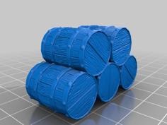 RPG Stacked Barrels 3D Printer Model