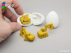 Surprise Egg #4 – Tiny Excavator 3D Printer Model