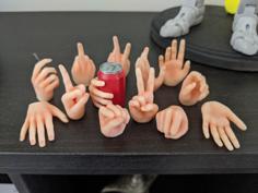 Hand Poses On Magnets (BJD) 3D Printer Model