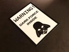 Star Wars Warning Sign 3D Printer Model