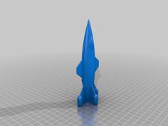 Rocket Plane Rounded 3D Printer Model