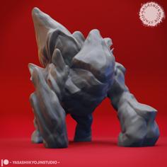 Ice Golem – Tabletop Miniature 3D Printer Model