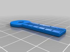 Key Chain Ruler 3D Printer Model