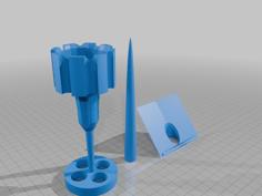 Cone Loader, Poker & Holder (BlazySusan  50 Pack King/98/Queen Comp.) 3D Printer Model