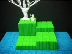 OpenTactics Elevated Grassland Tiles (18mm Scale) 3D Printer Model