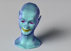 Smiling Alien 3D Printer Model