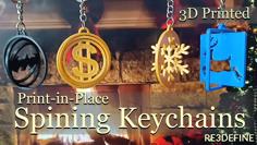 Print In Place Keychain Bundle 3D Printer Model