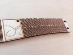 Laser Cut Named Bracelet.