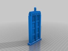 Double-sided Tardis Christmas Ornament 3D Printer Model