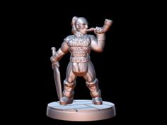 Barbarian Horn Bearer (15mm Scale) 3D Printer Model