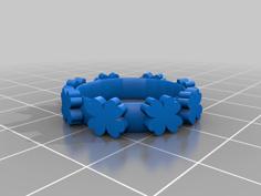 All The Luck- Clover Ring 3D Printer Model