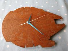 Laser Cut Millennium Falcon Clock