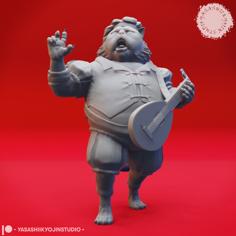 Tabaxi Bard – Tabletop Miniature 3D Printer Model