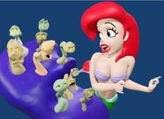 Little Mermaid Pin-up 3D Printer Model