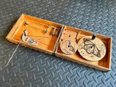 Glowforge Lasercut Box Charkha (SVG And PNG Files)