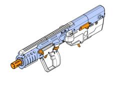 Dart95 Nerf Flywheel Blaster 3D Printer Model