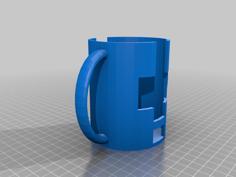 Hand Assist Cup Holder – Straight Glass Variant 3D Printer Model