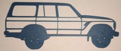 Toyota FJ60/FJ62 Land Cruiser 2D Silhouette Wall Sculpture Art 3D Printer Model