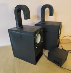 Daiso Speaker Enclosure Labyrinth Horn With Hanging Hook 3D Printer Model