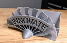 Innovate Fan Blade Business Card Holder 3D Printer Model