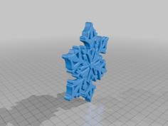 Holiday Christmas Decor Classic Snowflake Ornament MineeForm FDM 3D Print STL File 3D Printer Model