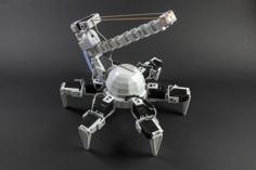 Hexapod With Elastic Band Shooting Turret 3D Printer Model